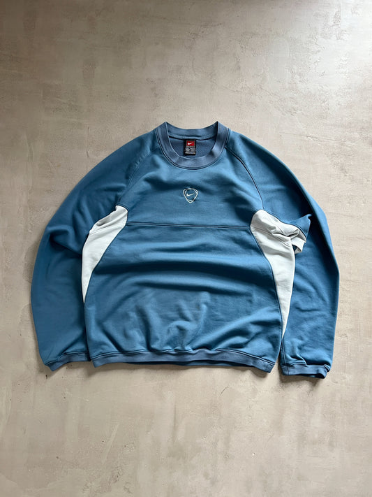 SLATE BLUE NIKE SWEATER - 2000S - L