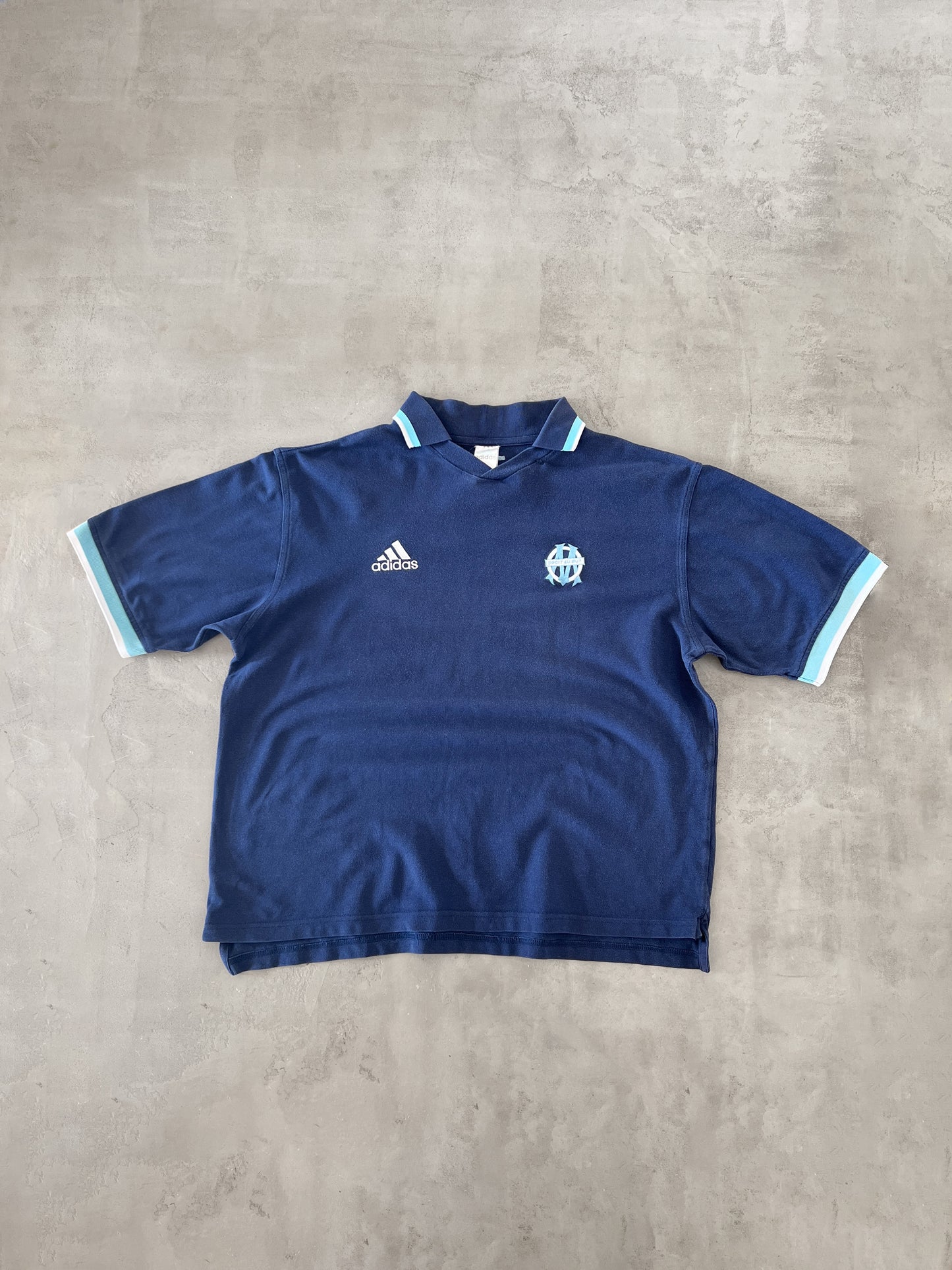NAVY/BABY BLUE MARSEILLE POLO - 2000S - M/L
