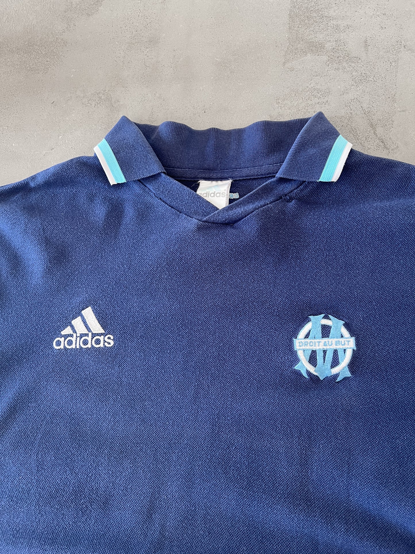 NAVY/BABY BLUE MARSEILLE POLO - 2000S - M/L