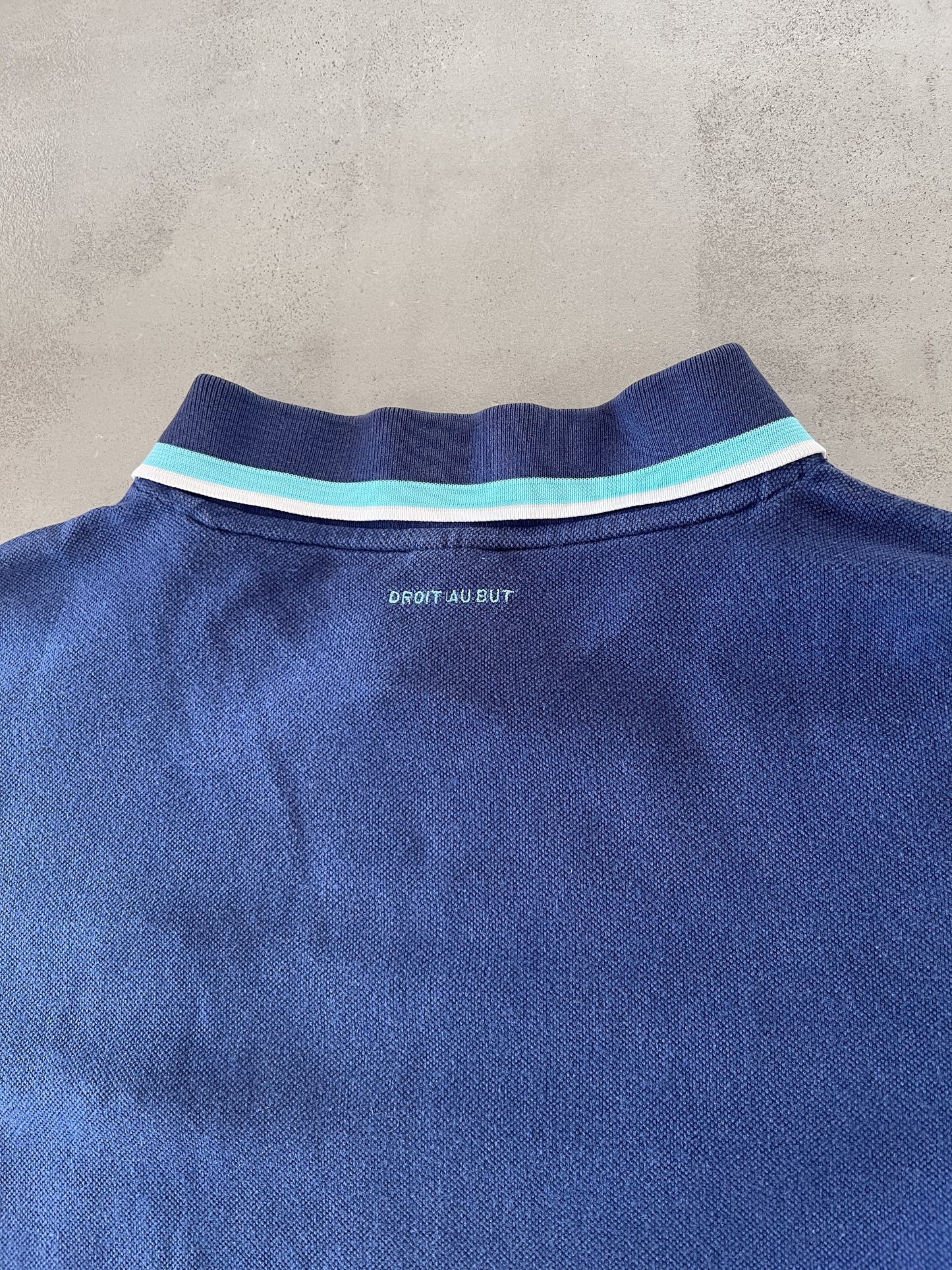 NAVY/BABY BLUE MARSEILLE POLO - 2000S - M/L