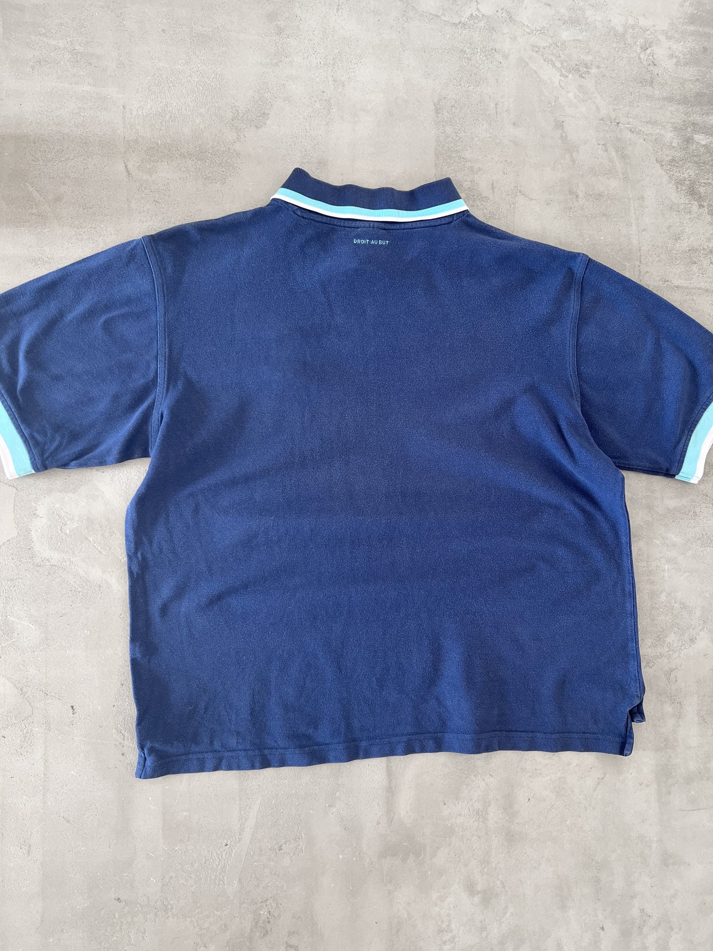 NAVY/BABY BLUE MARSEILLE POLO - 2000S - M/L