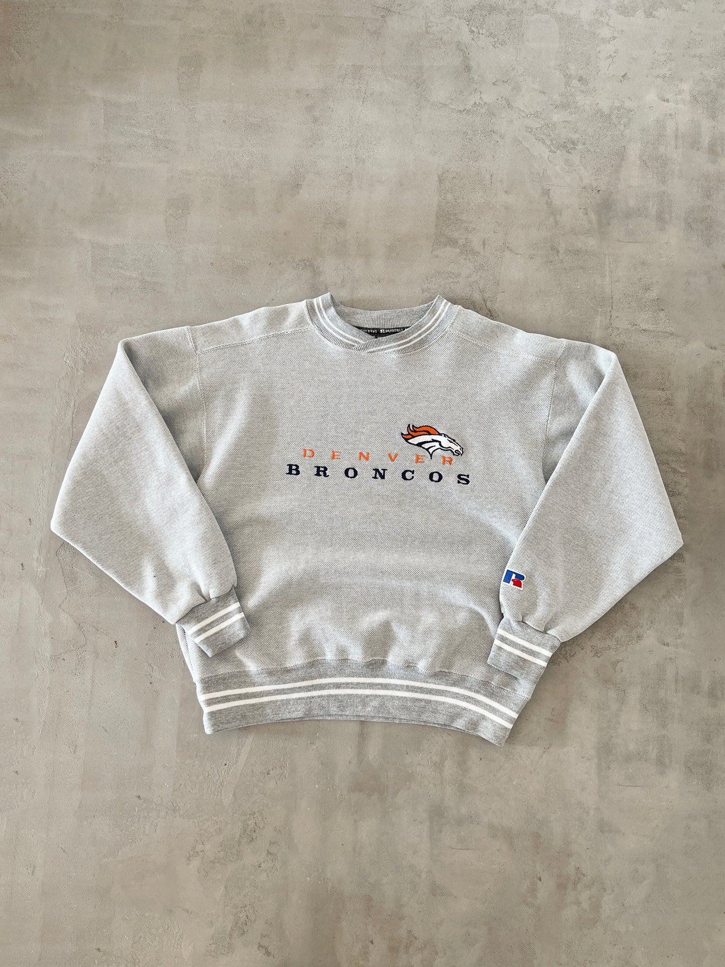 GREY DENVER BRONCOS NFL SWEATER - 1990S - S