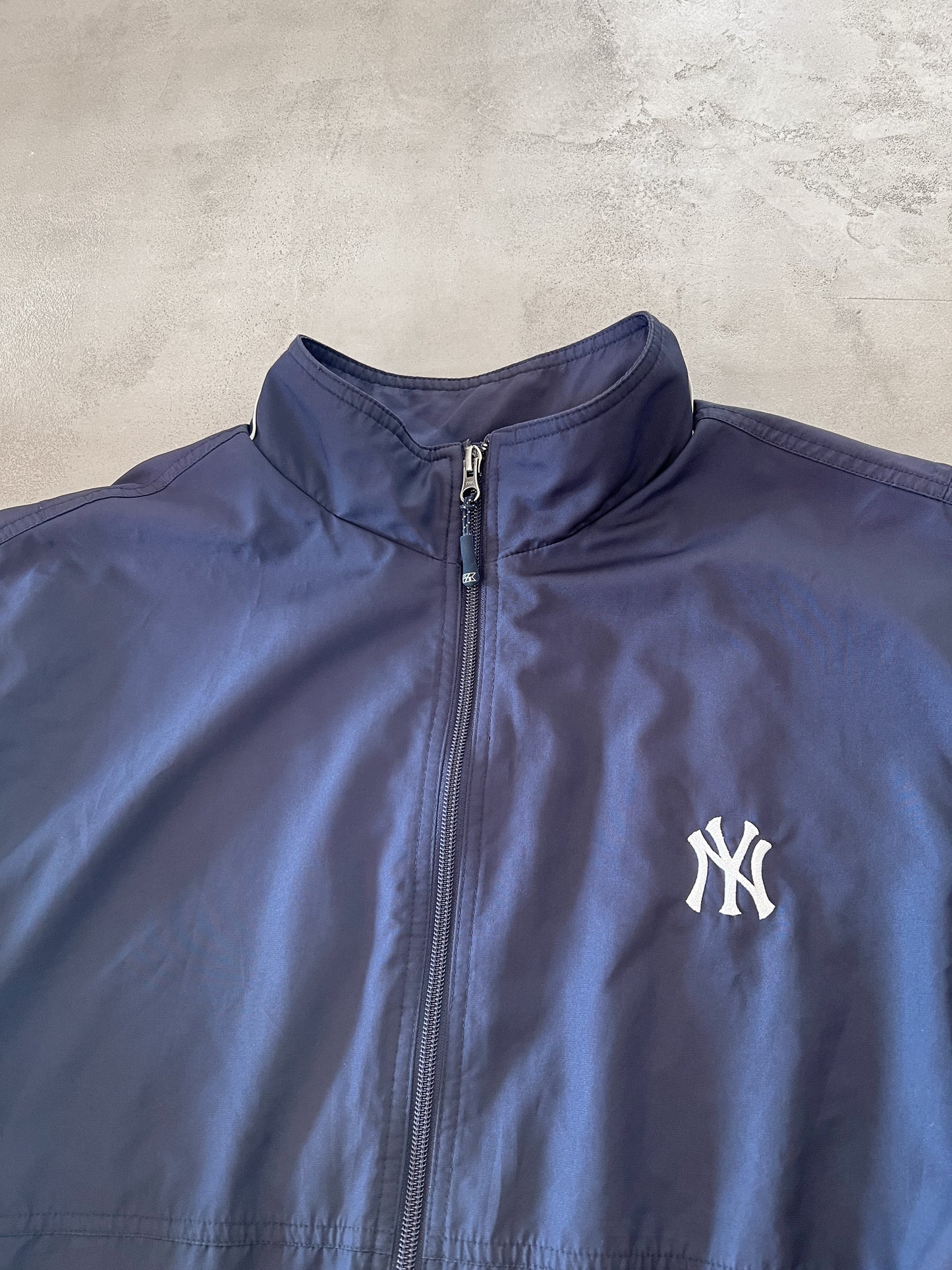 NAVY YANKEES TRACK JACKET - 2000S - L