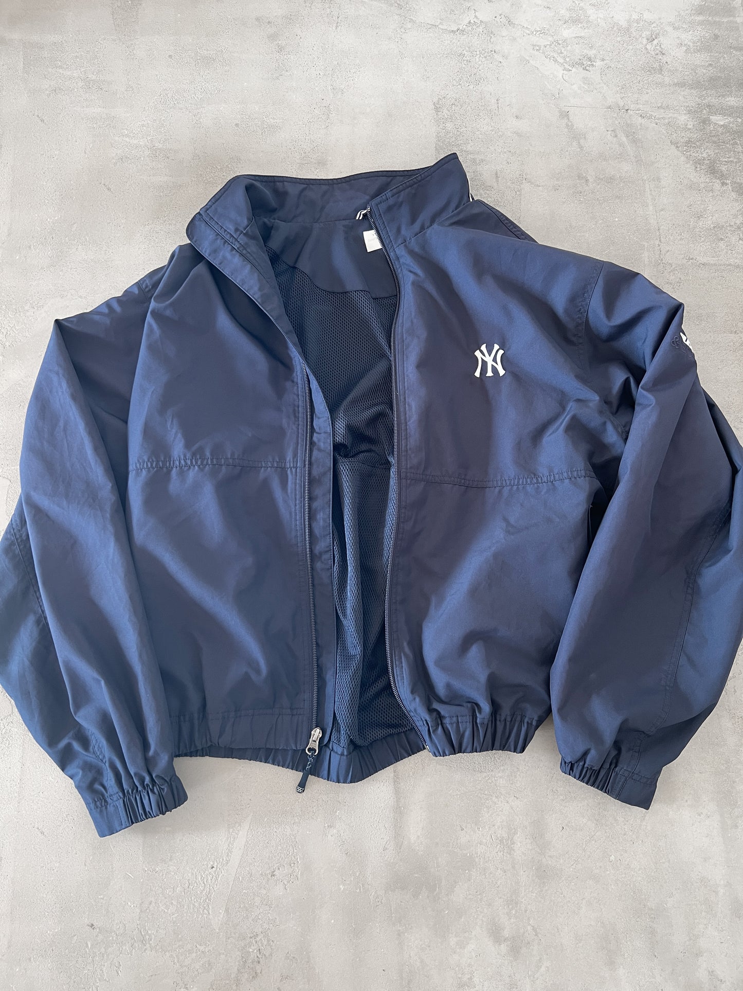 NAVY YANKEES TRACK JACKET - 2000S - L