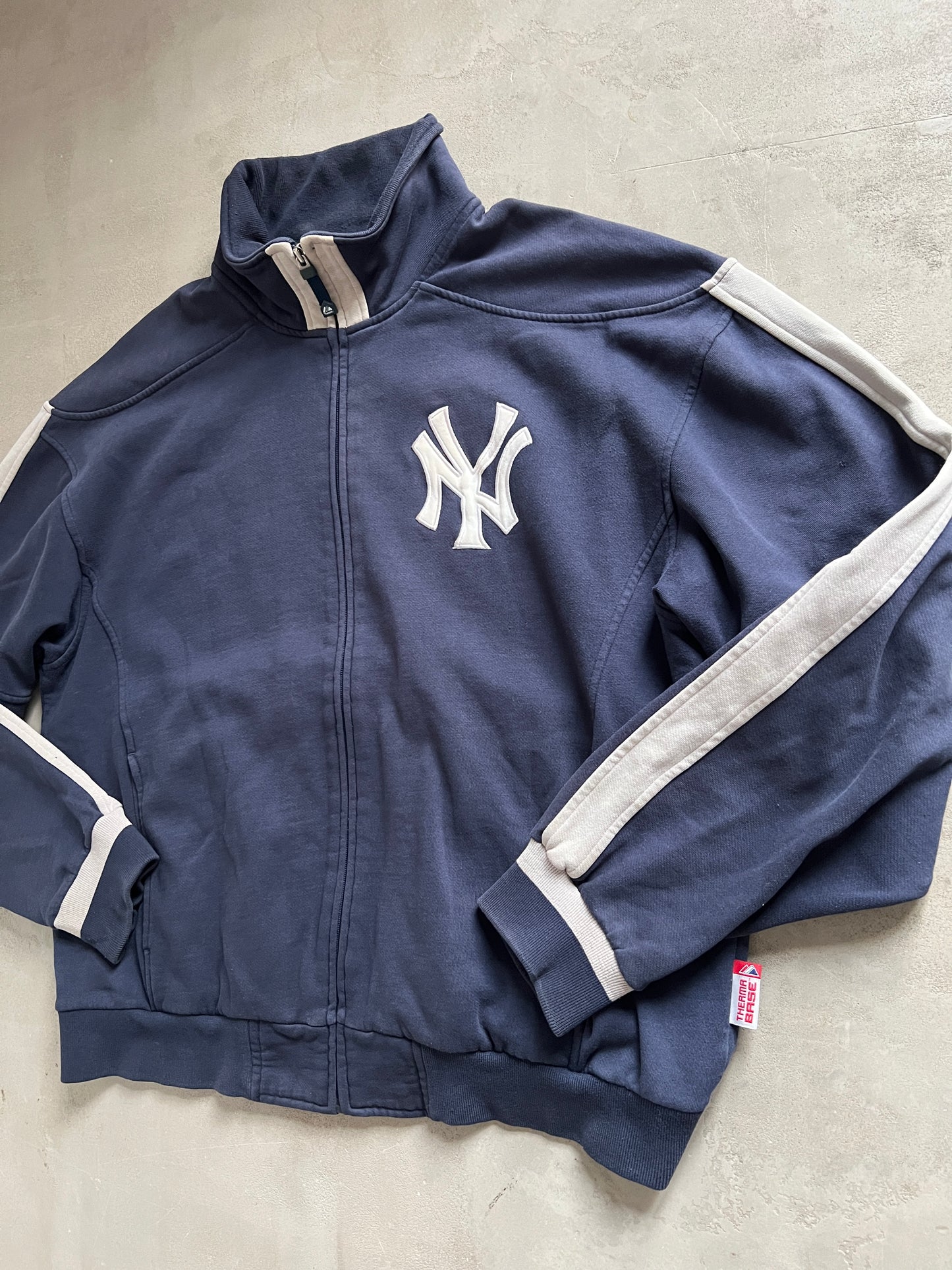 NAVY YANKEES JACKET - 1990S - L/XL