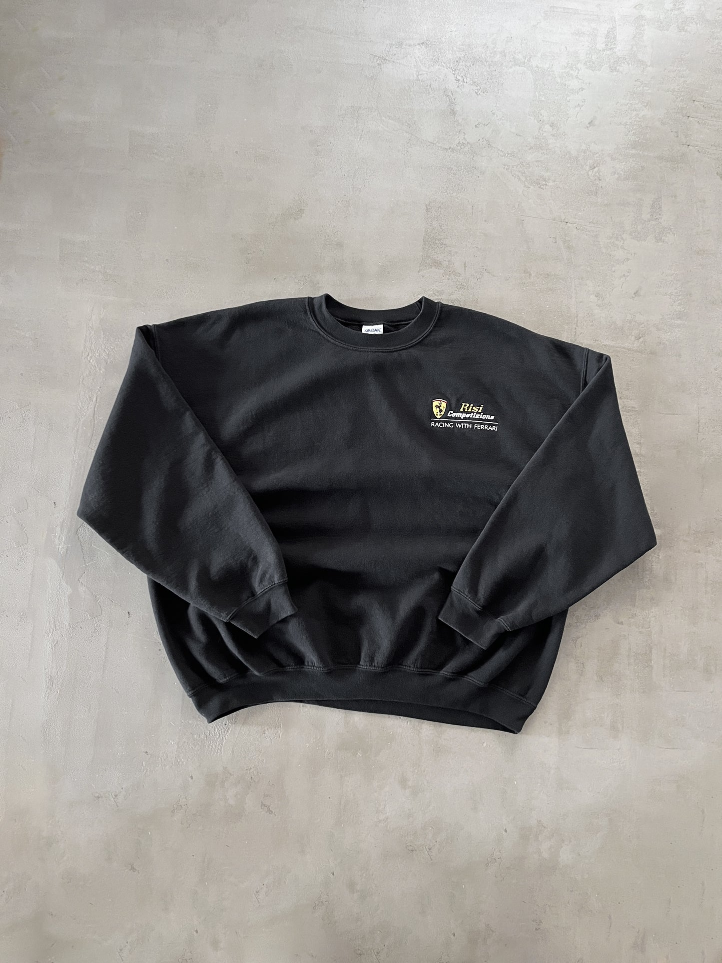 BLACK FERRARI RACING SWEATER - 2000S - XL