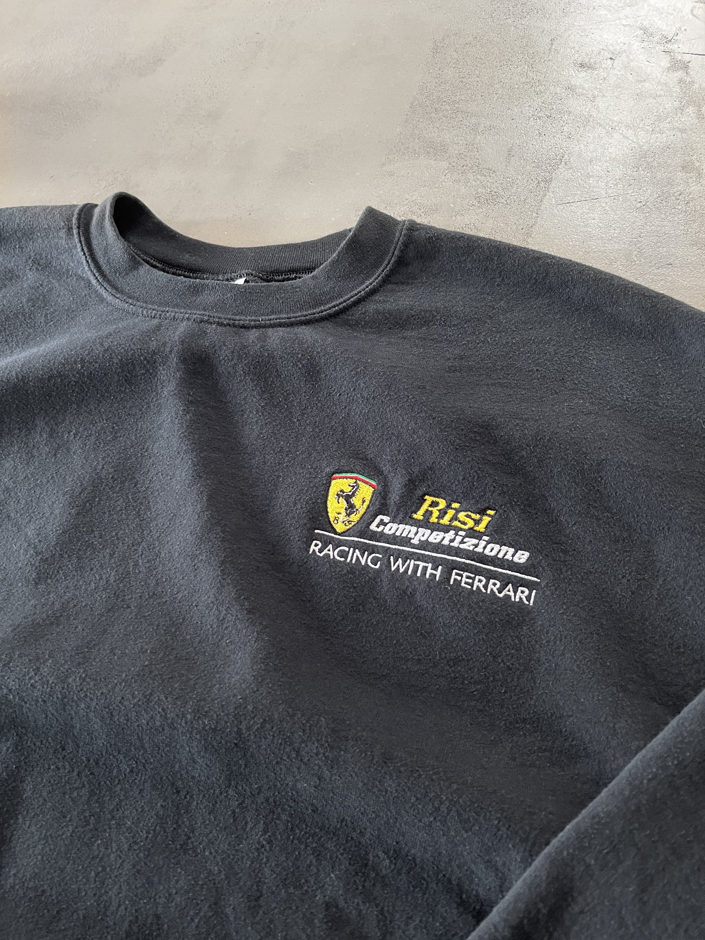 BLACK FERRARI RACING SWEATER - 2000S - XL