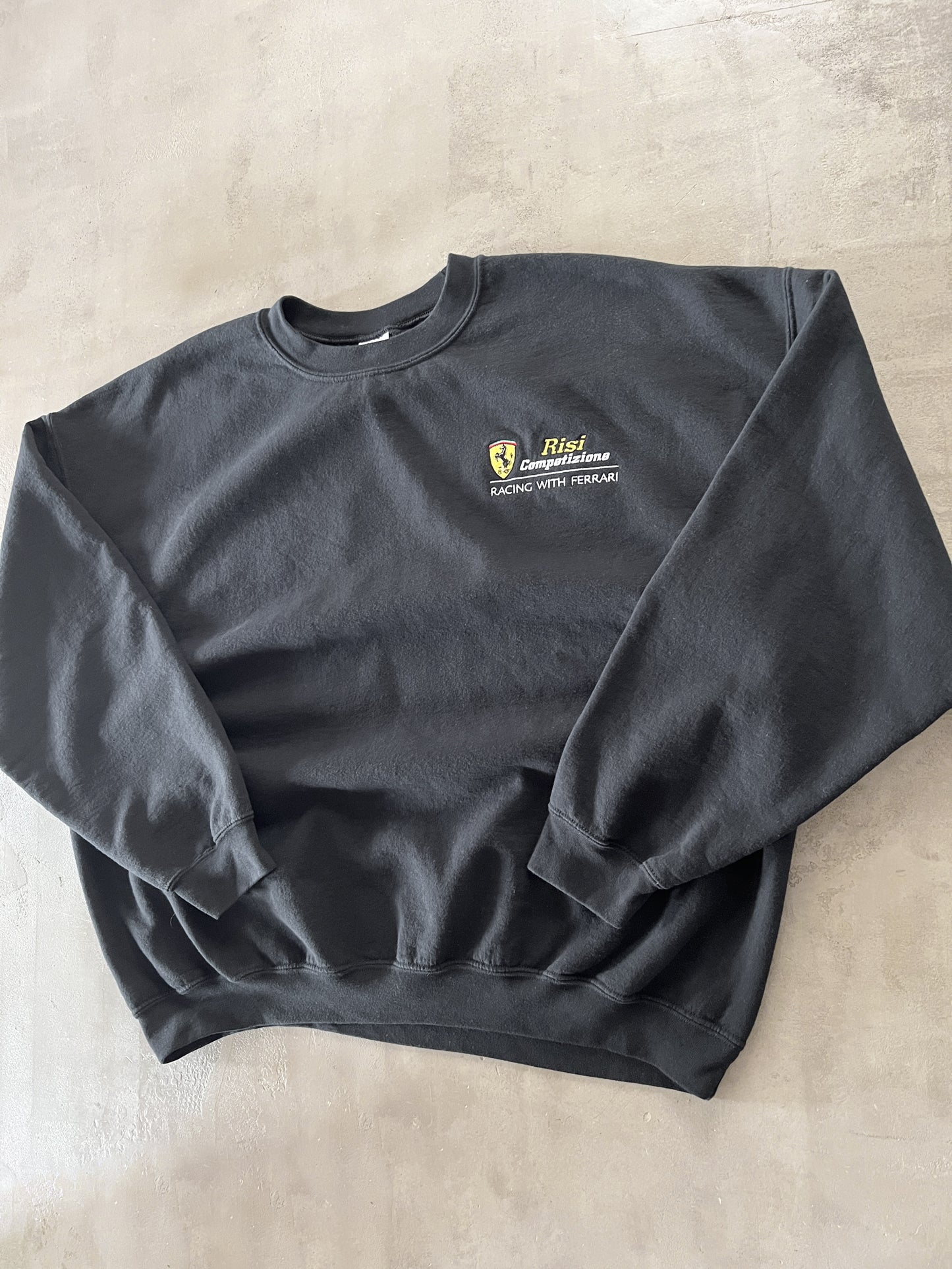 BLACK FERRARI RACING SWEATER - 2000S - XL