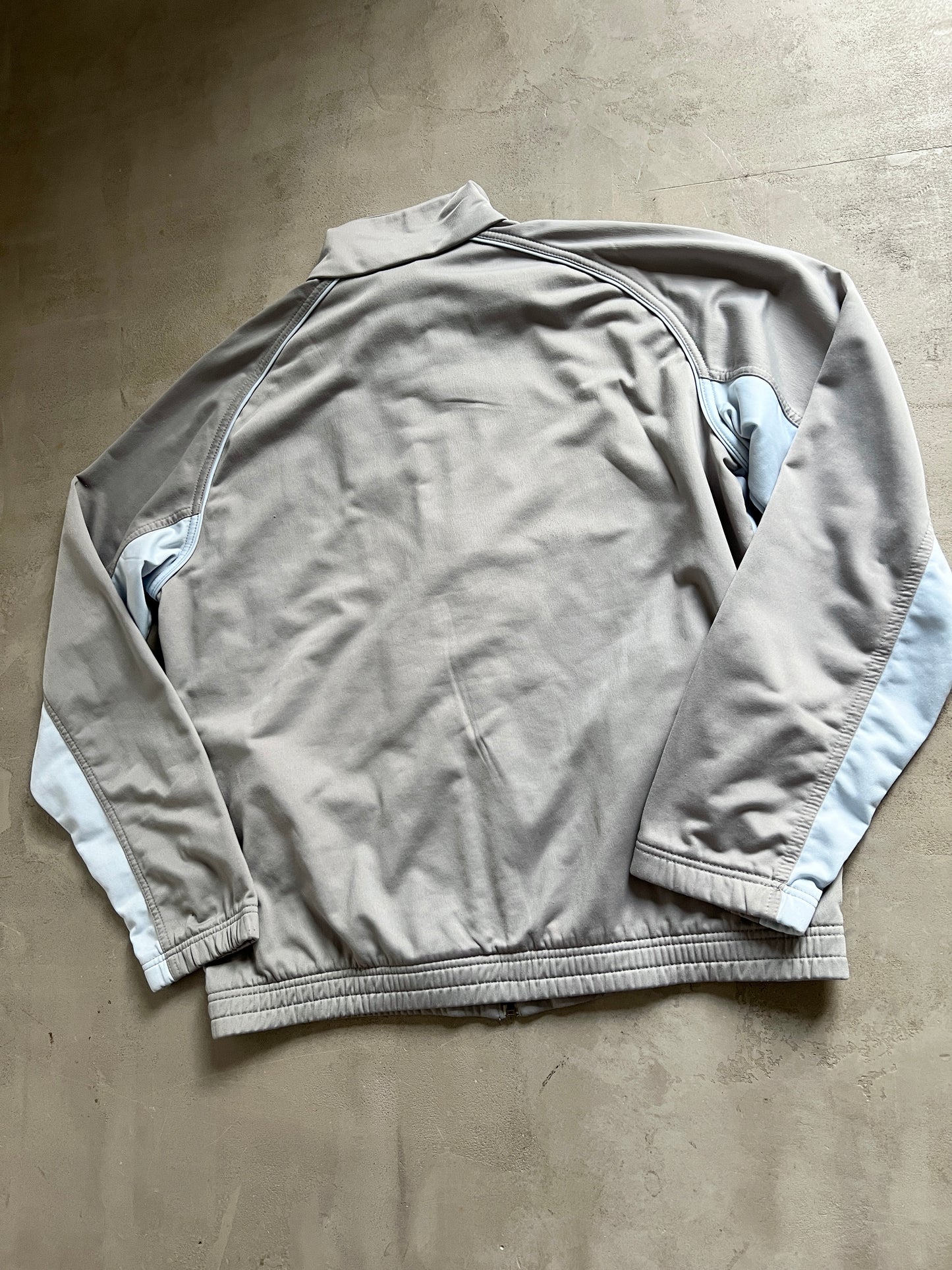 GREY/BABY BLUE NIKE TRACK JACKET - 2000S - L