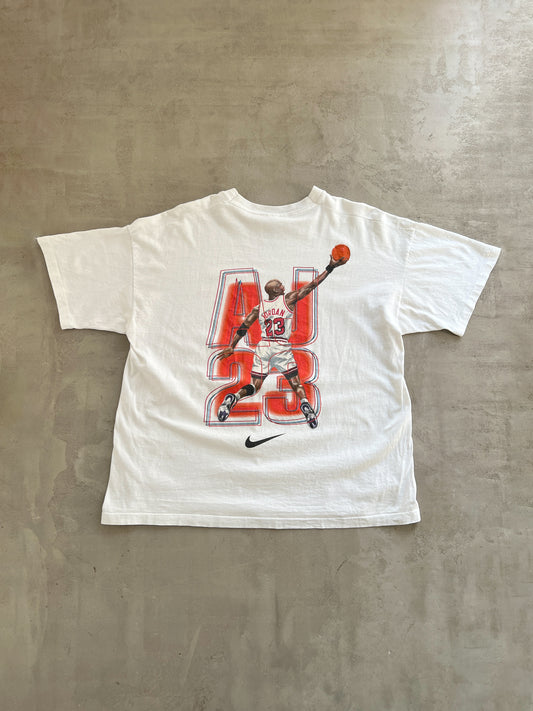 WHITE MJ X NIKE AIR JORDAN TEE - 1990S - L