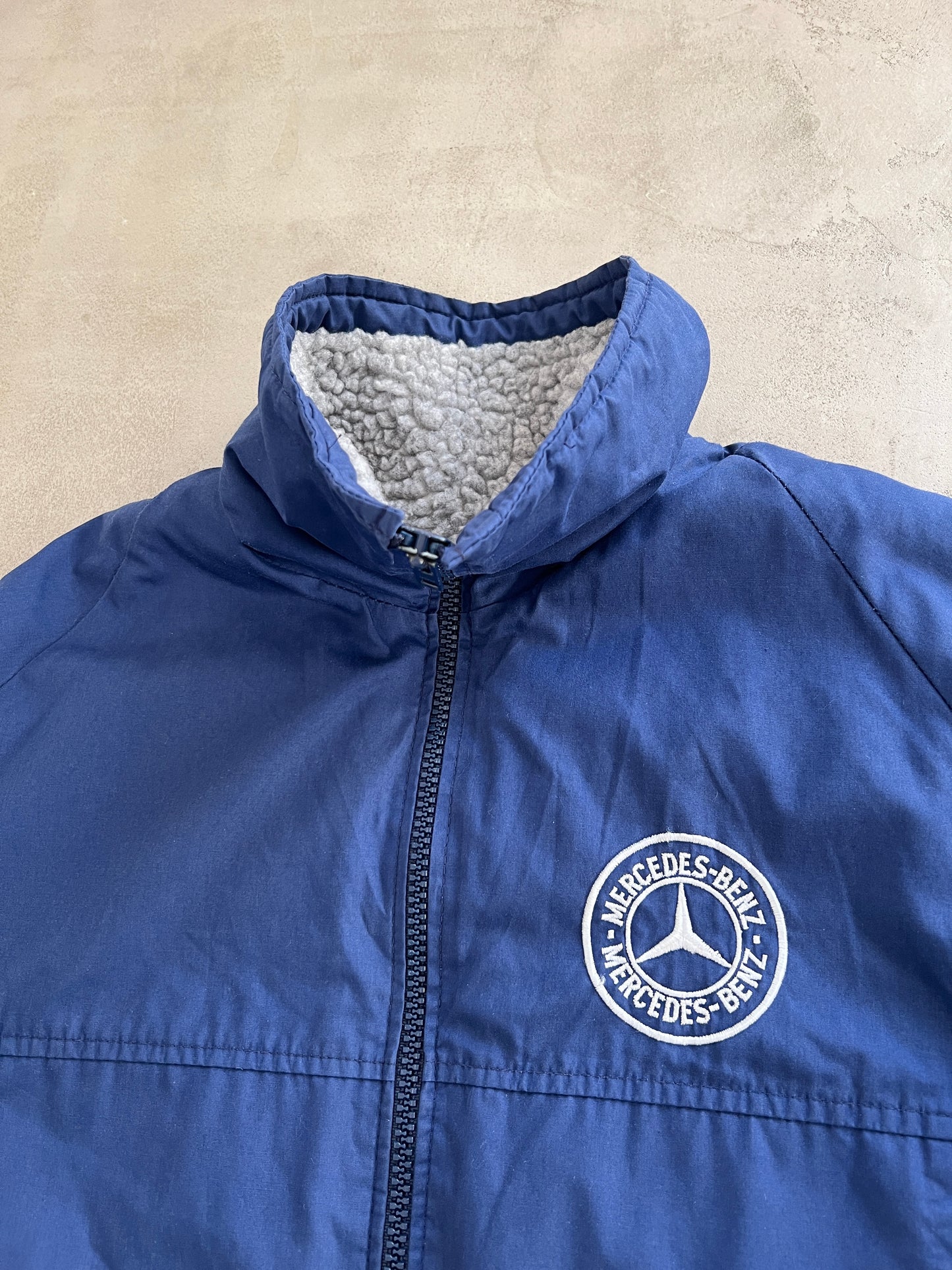 NAVY MERCEDES BENZ JACKET - 1990S - M