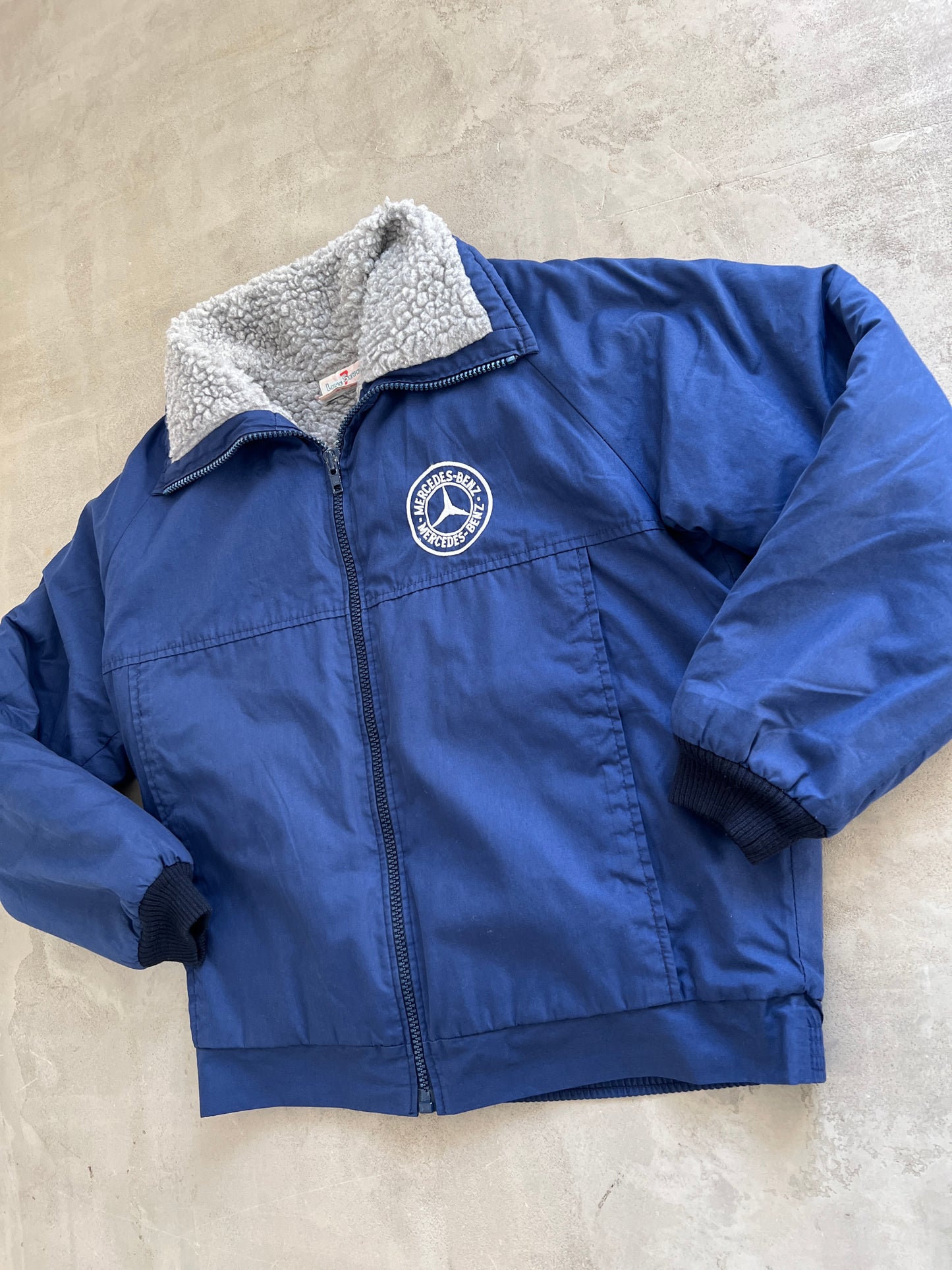 NAVY MERCEDES BENZ JACKET - 1990S - M