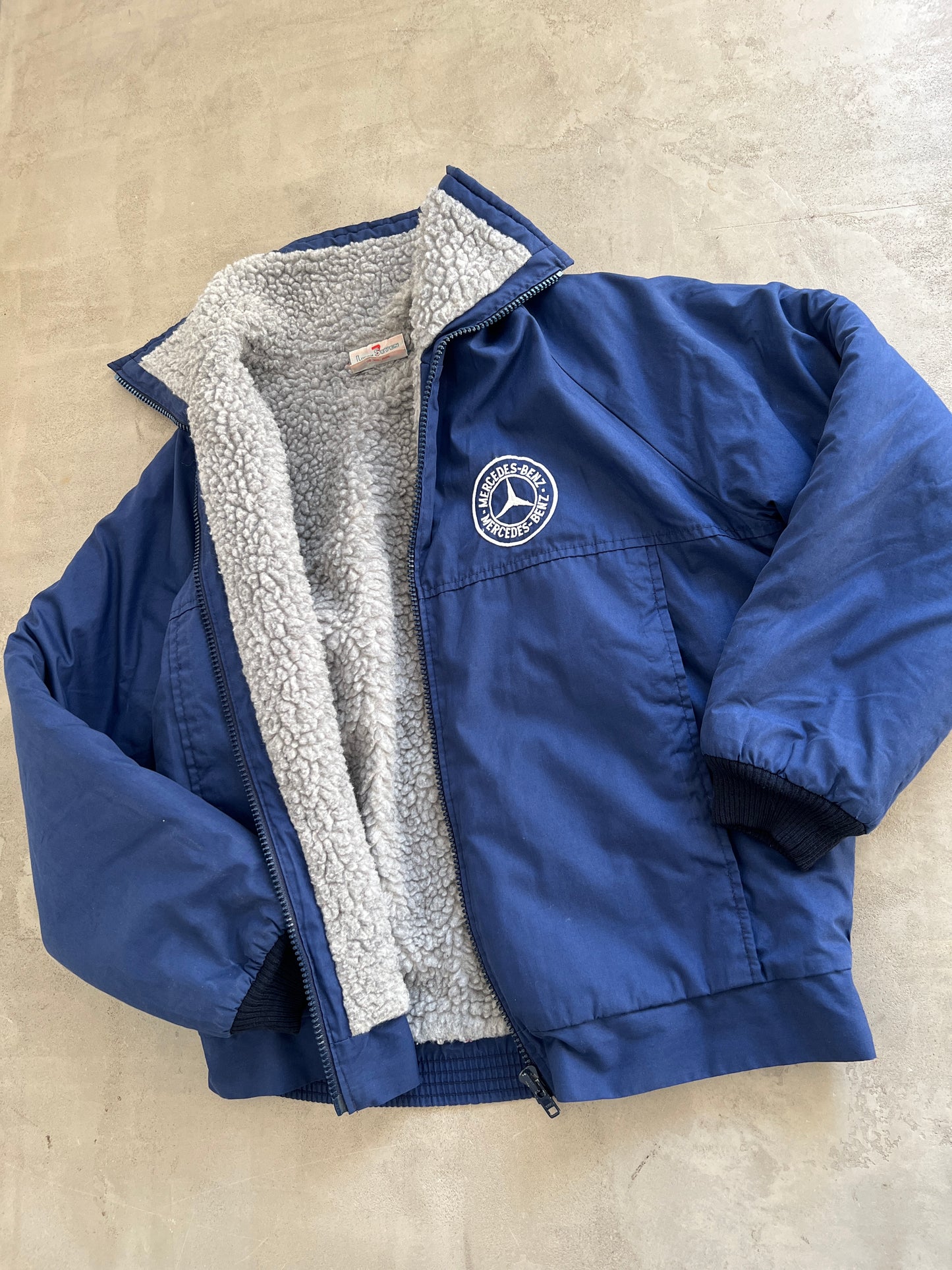 NAVY MERCEDES BENZ JACKET - 1990S - M