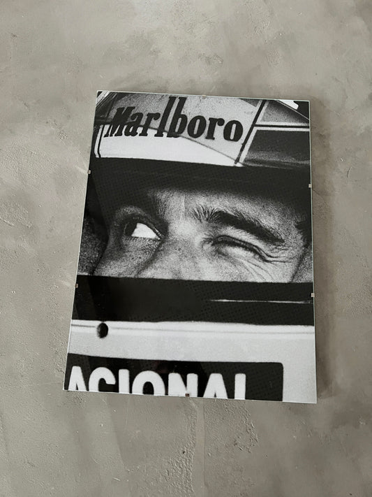 AYRTON SENNA GLASS PRINT