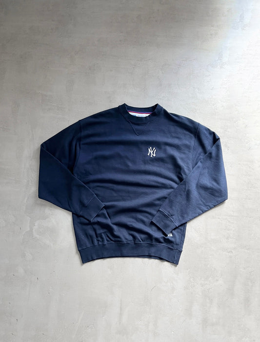 NAVY YANKEES RUSSELL SWEATER - 2000S - L