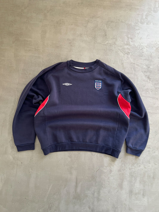 NAVY/RED ENGLAND UMBRO SWEATER - 1990S - M