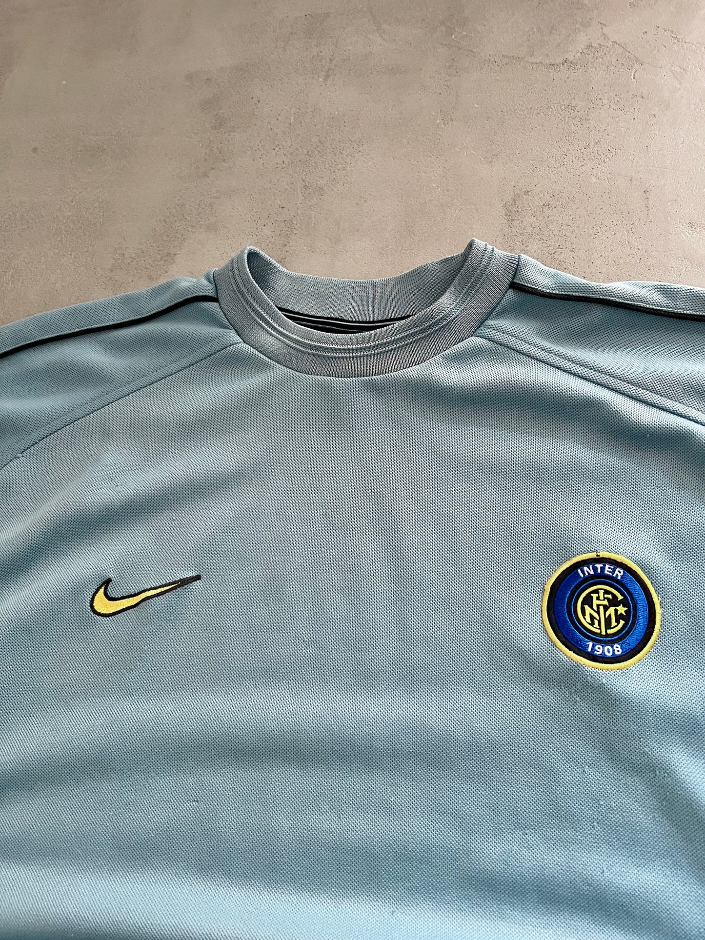 BABY BLUE INTER MILAN SWEATER - 1990S - L