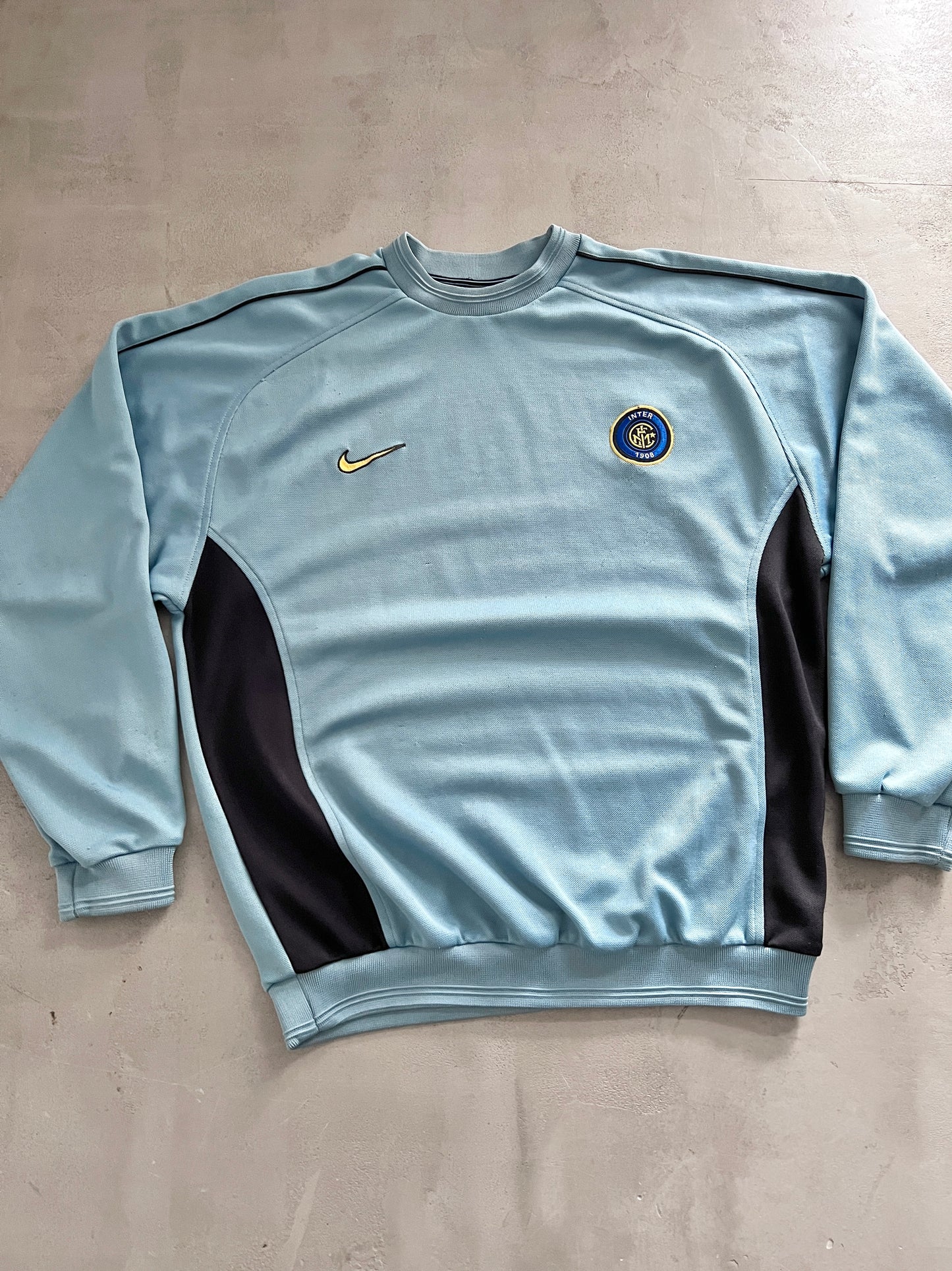 BABY BLUE INTER MILAN SWEATER - 1990S - L