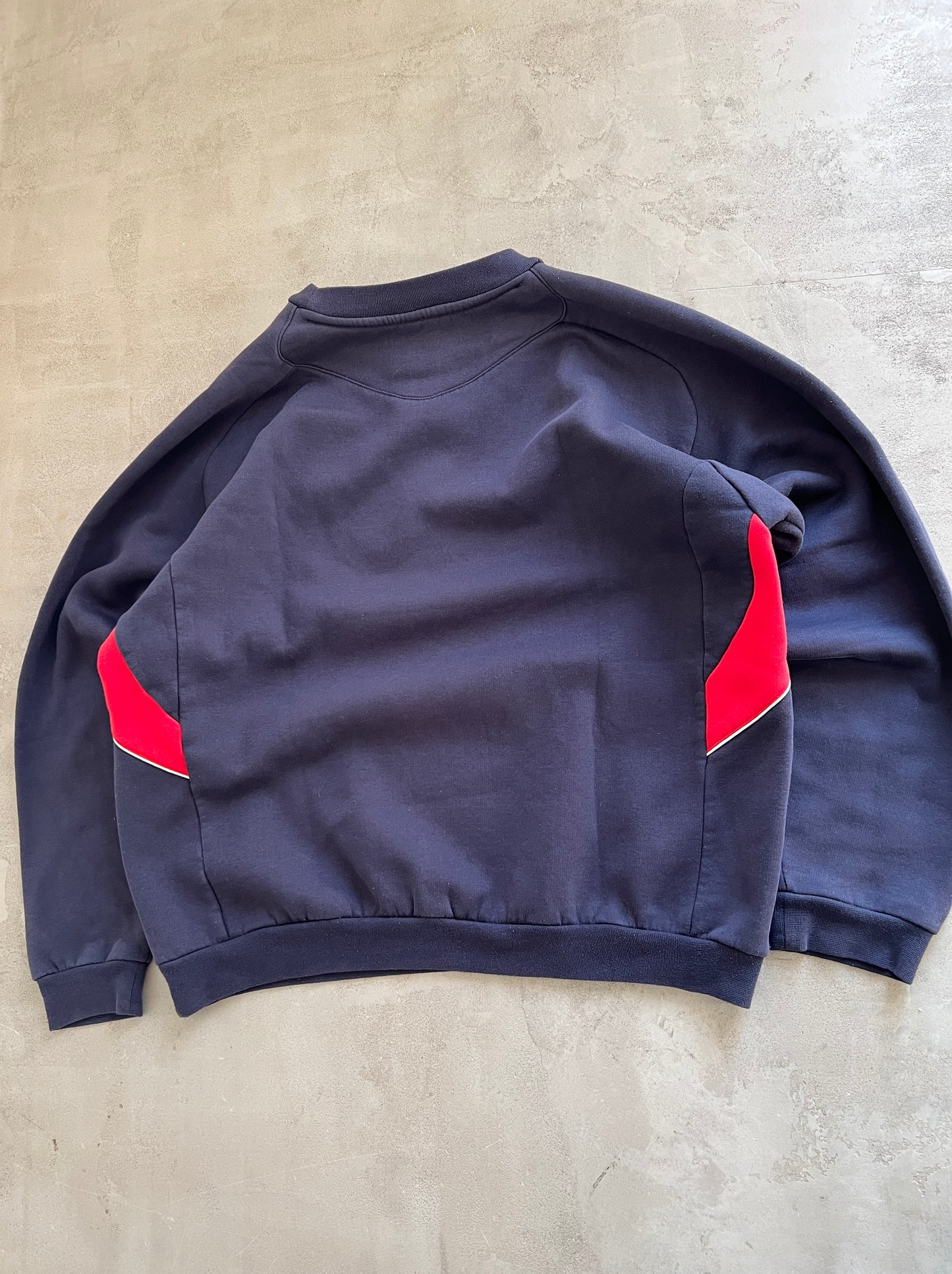 NAVY/RED ENGLAND UMBRO SWEATER - 1990S - M