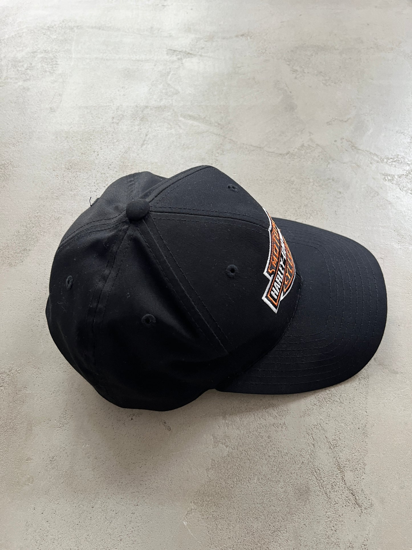 BLACK HARLEY DAVIDSON CAP - 1990S