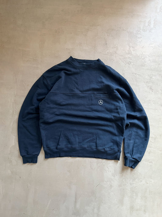 NAVY MERCEDES BENZ SWEATER - 2000S - M