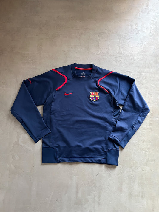 NAVY FC BARCELONA NIKE SWEATER - 2000S - M