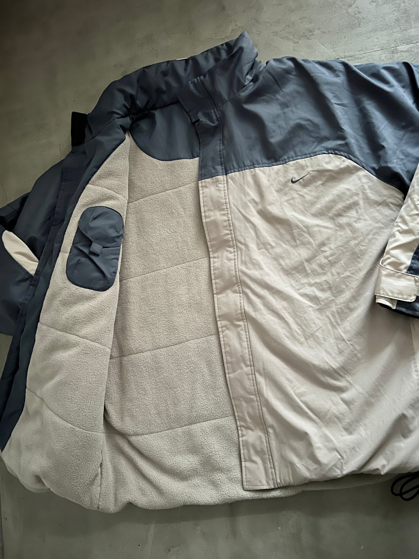 BEIGE/GREY NIKE PUFFER - 2000S - XXL/XL