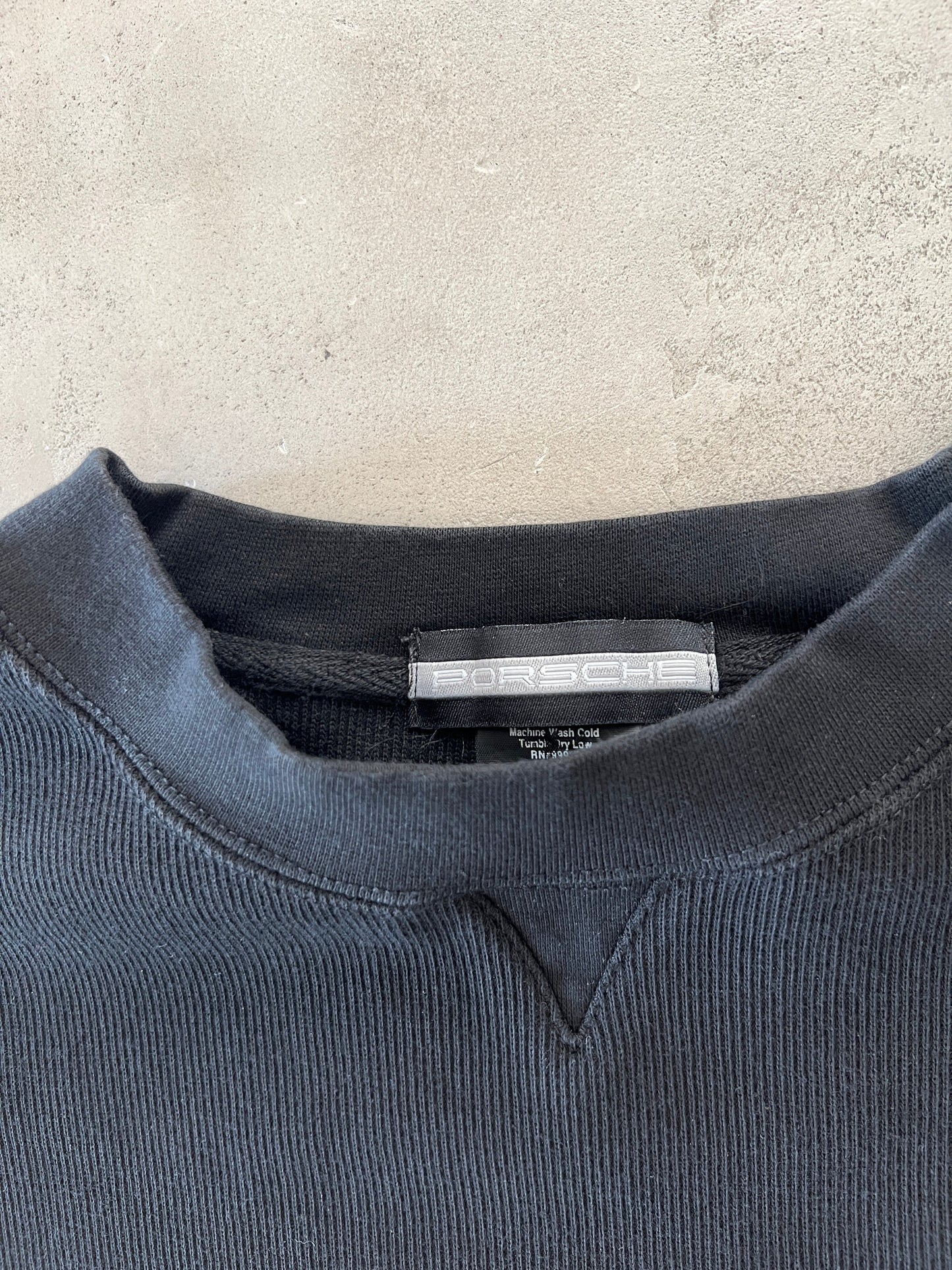 BLACK PORSCHE SWEATER - 1990S - S