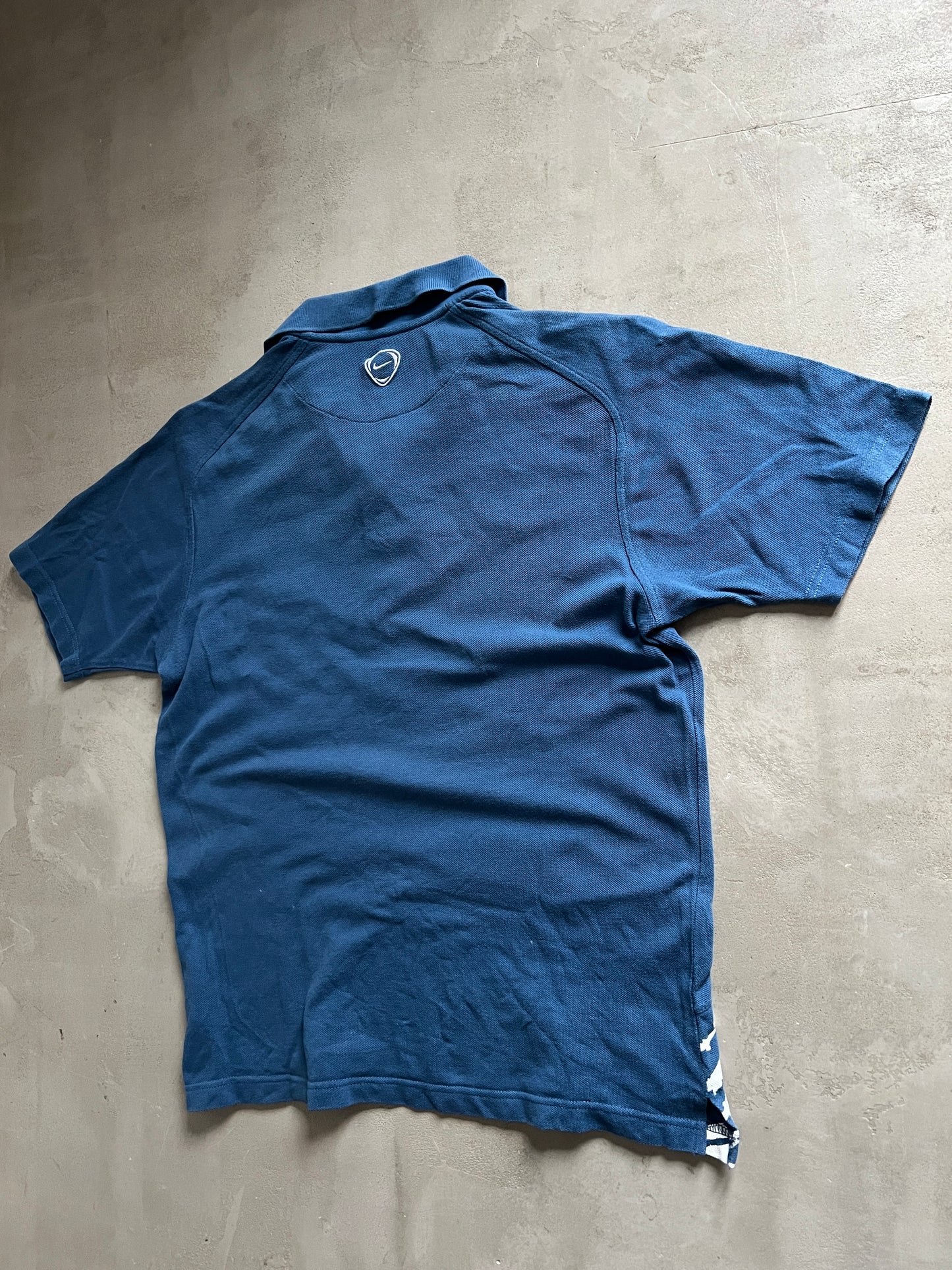 SLATE BLUE INTER MILAN NIKE POLO - 2000S - M