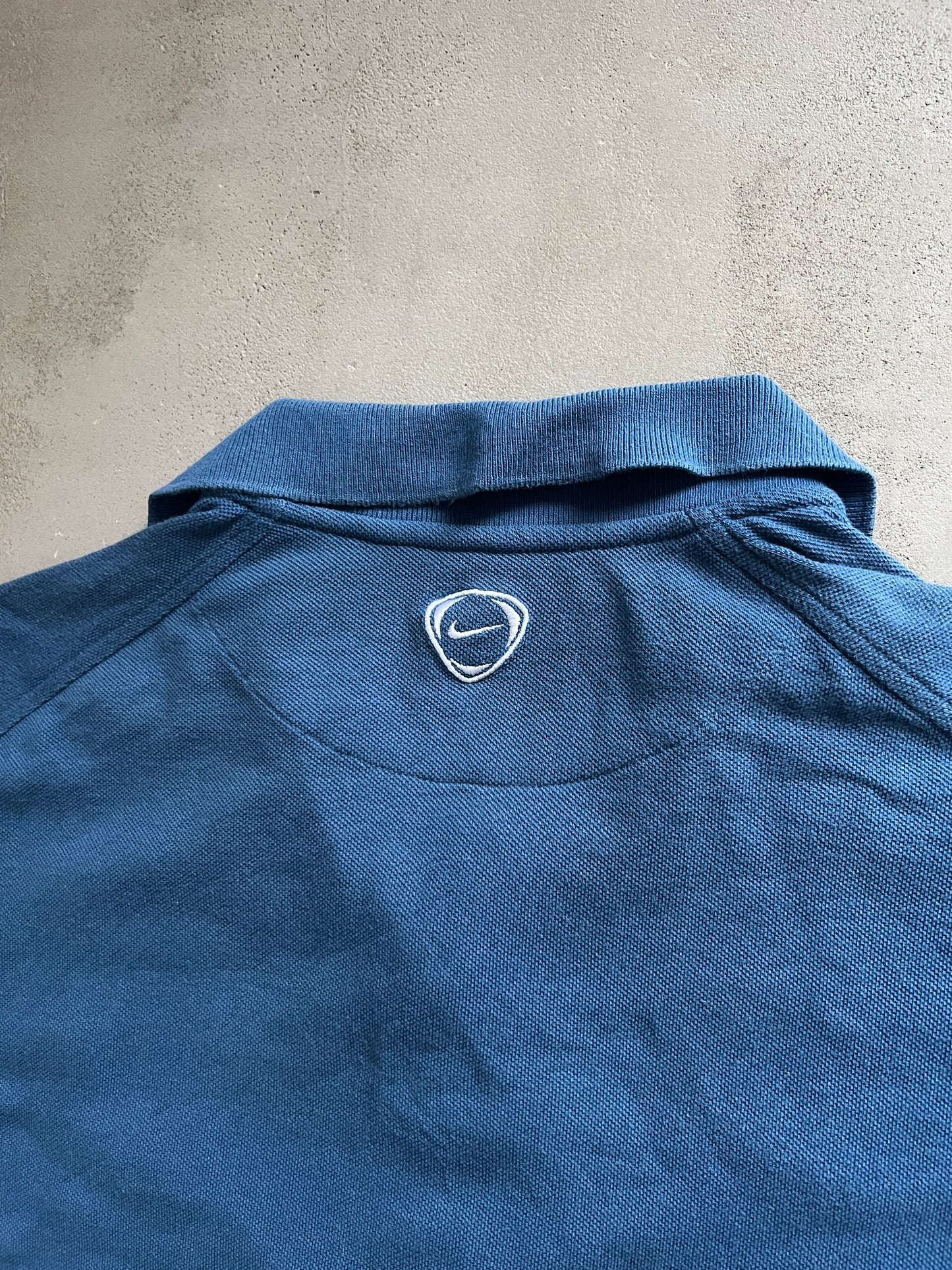 SLATE BLUE INTER MILAN NIKE POLO - 2000S - M