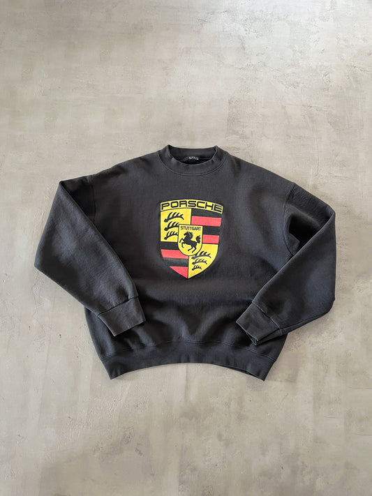 BLACK PORSCHE SWEATER - 1990S - M/S