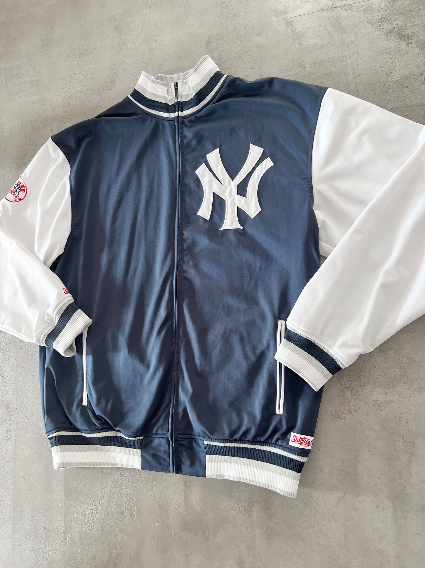 NAVY YANKEES JACKET - 2000S - XL/L