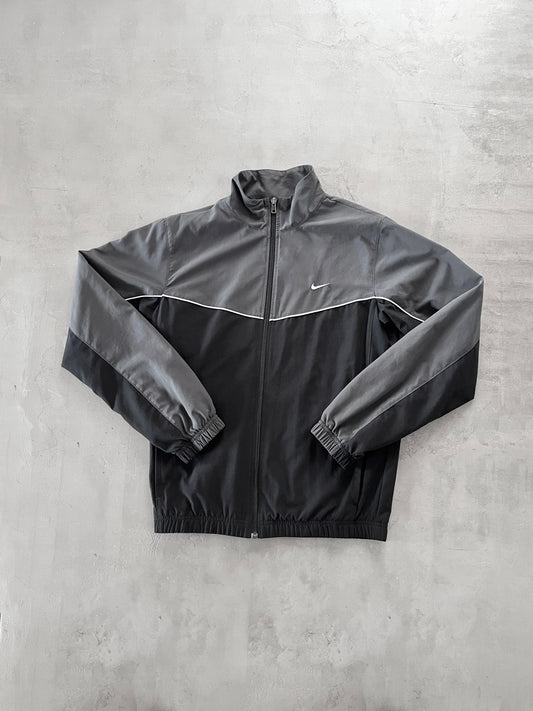 GREY/BLACK NIKE TRACK JACKET - 2000S - S