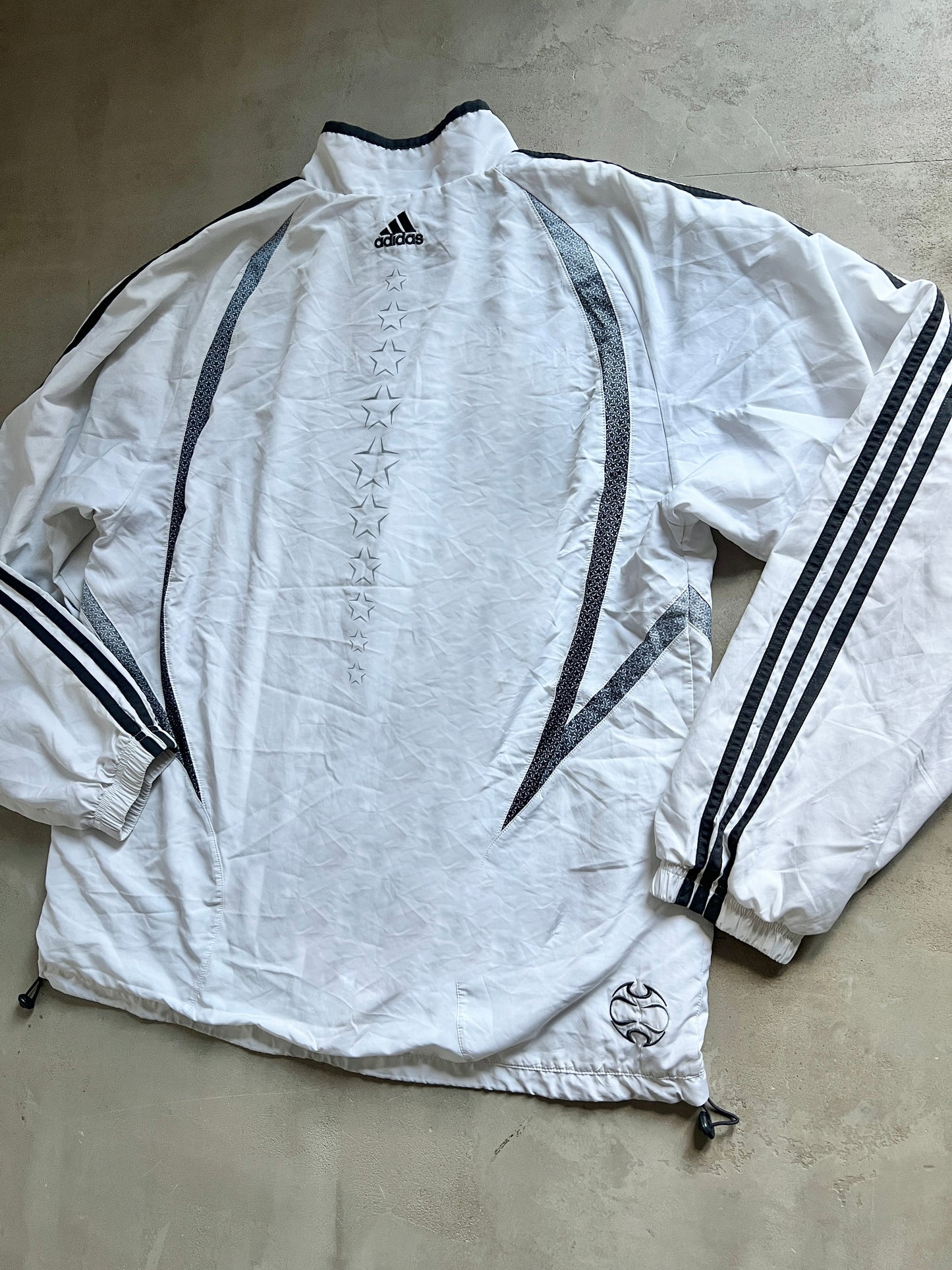 WHITE REAL MADRID TRACK JACKET - 2000S - L/XL