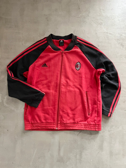RED AC MILAN ADIDAS JACKET - 2000S - M