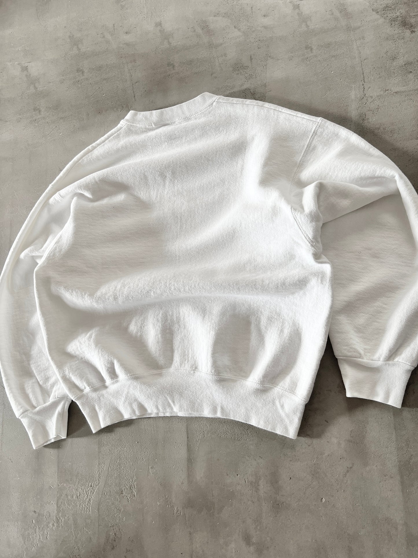 WHITE BMW STAFF SWEATER - 1990S - S