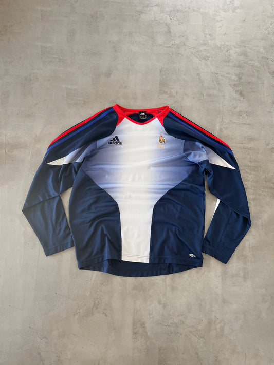 BLUE FRANCE ADIDAS LONG SLEEVE - 2000S - L