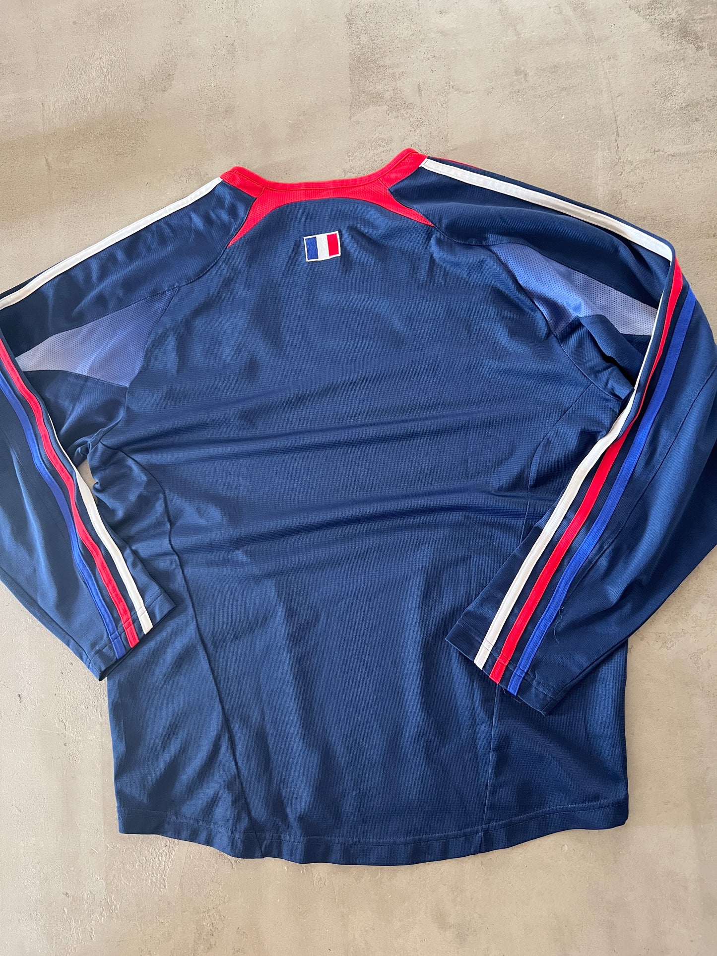 BLUE FRANCE ADIDAS LONG SLEEVE - 2000S - L
