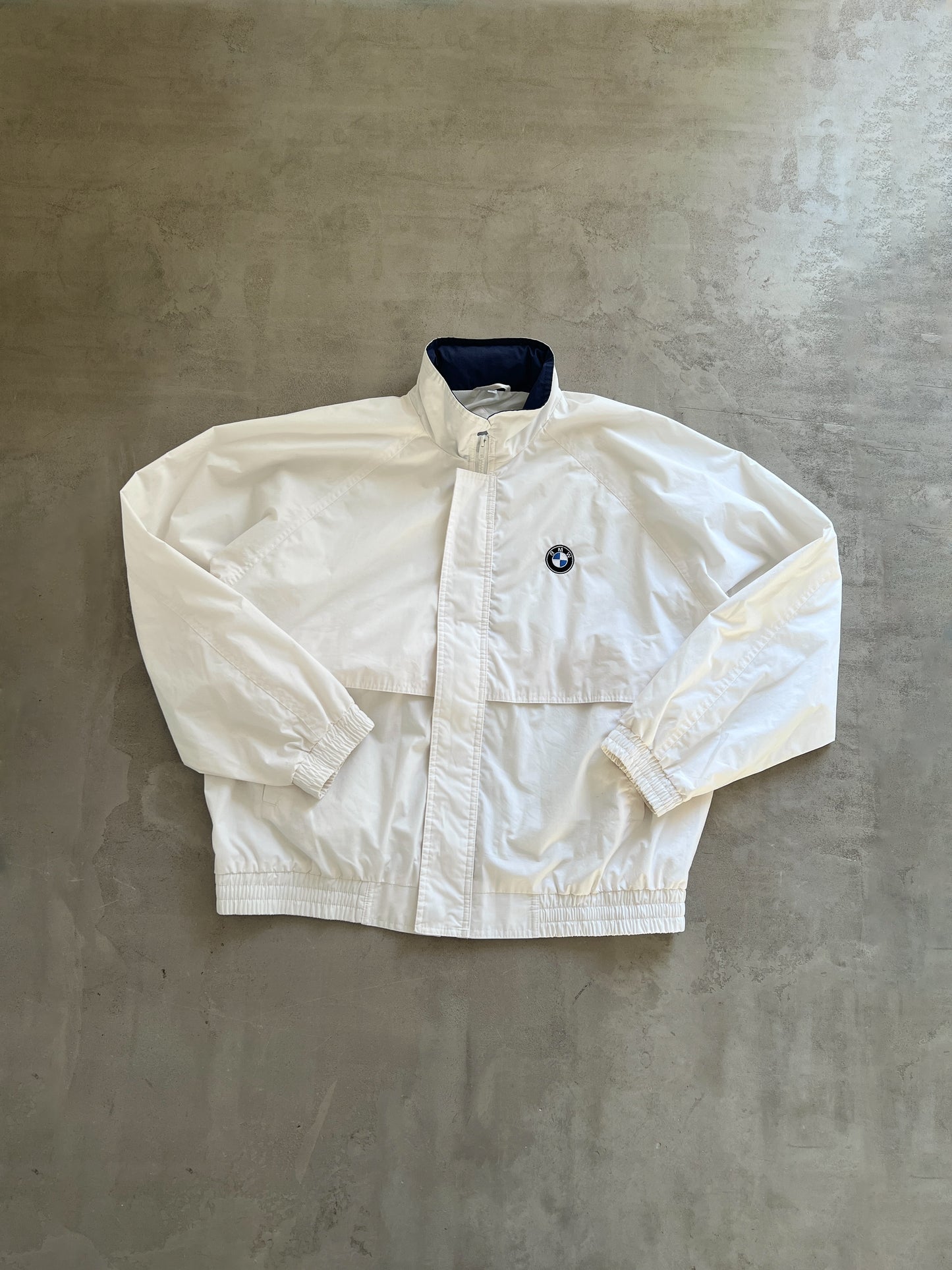 WHITE BMW JACKET - 1990S - L/M