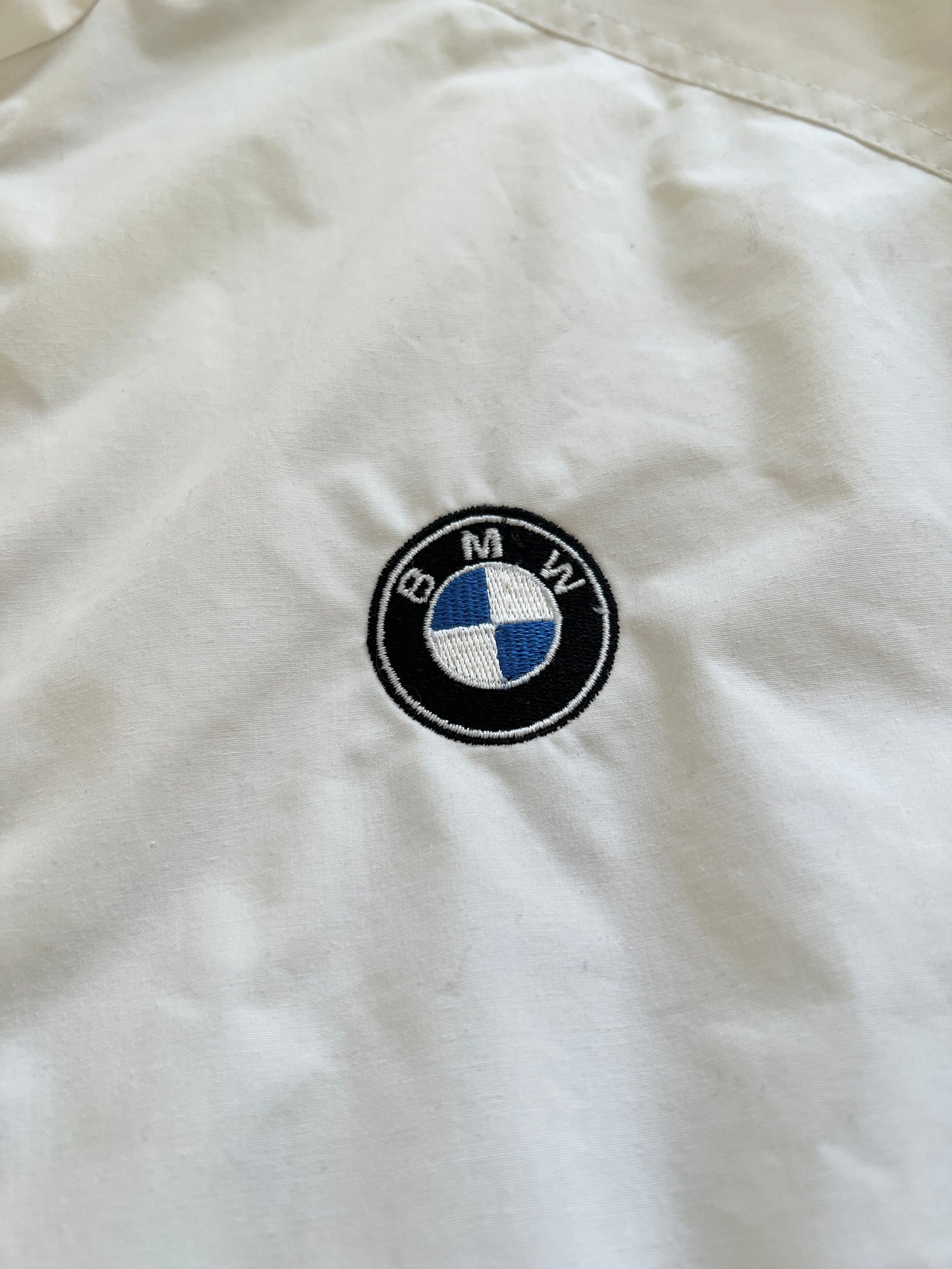WHITE BMW JACKET - 1990S - L/M