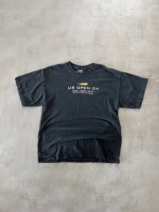 BLACK US OPEN TENNIS TEE - 2004 - XL