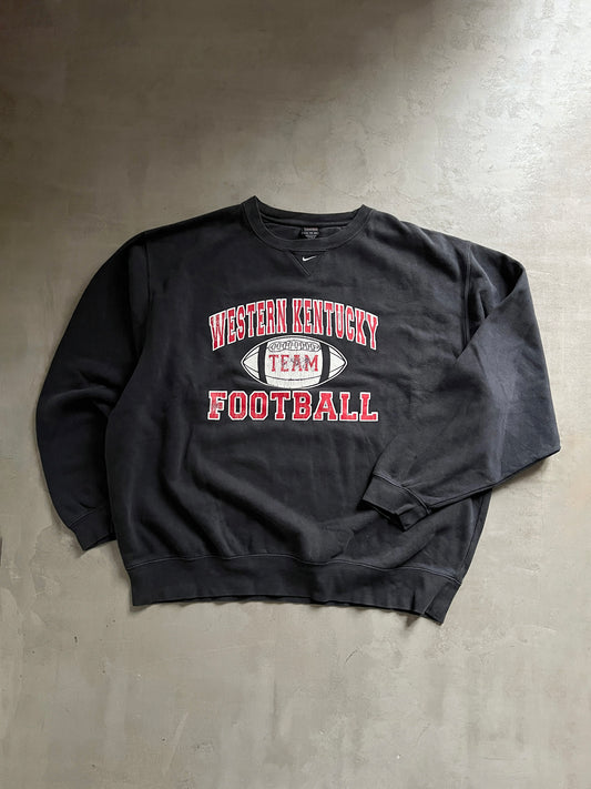 BLACK NIKE FOOTBALL SWEATER - 2000S - XXL/XL