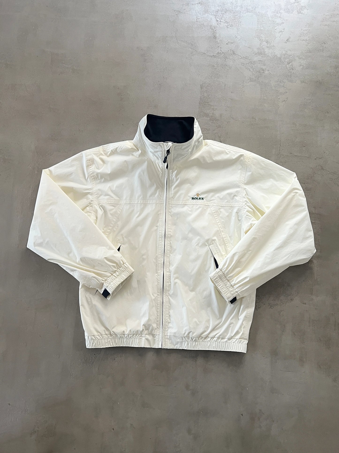 CREME ROLEX YACHT SAILING JACKET - 2000S - S/M