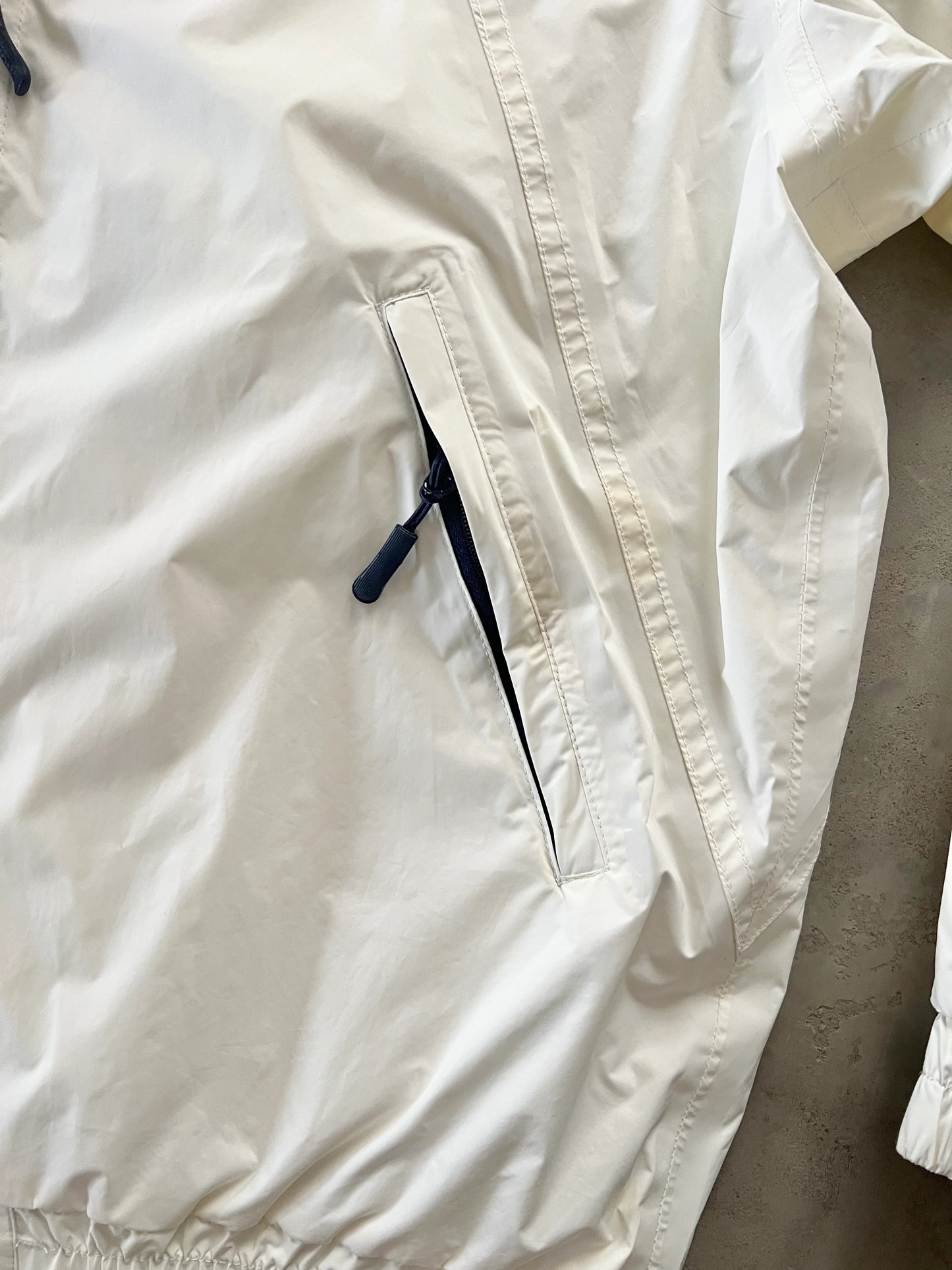 CREME ROLEX YACHT SAILING JACKET - 2000S - S/M