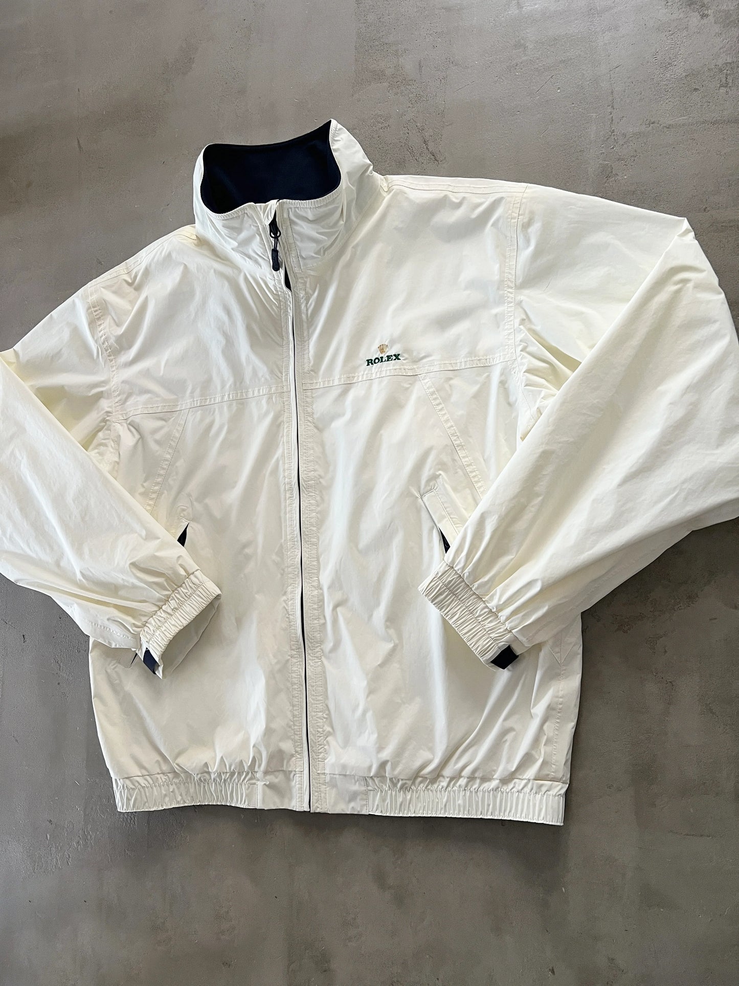 CREME ROLEX YACHT SAILING JACKET - 2000S - S/M
