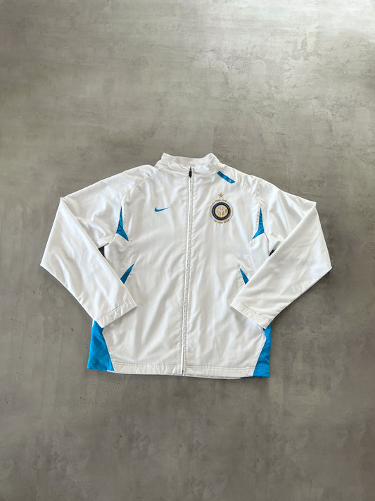 WHITE/BABY BLUE INTER MILAN NIKE JACKET - 2000S - L