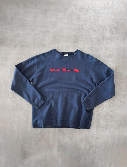 NAVY PORSCHE SWEATER - 2000S - L/XL