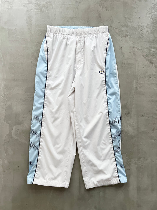 WHITE/BABY BLUE NIKE TN TRACK PANTS - 2000S - XS/S