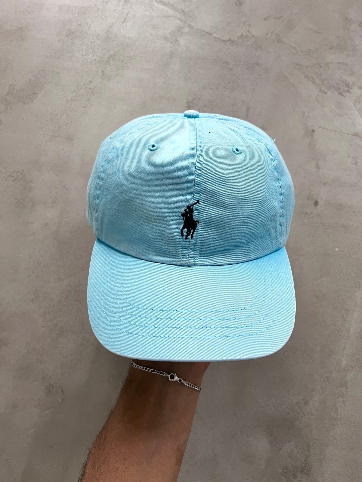 BABY BLUE POLO RALPH LAUREN CAP - 2000S