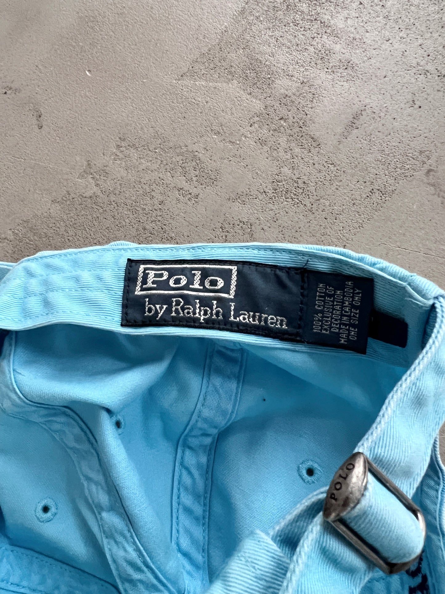 BABY BLUE POLO RALPH LAUREN CAP - 2000S